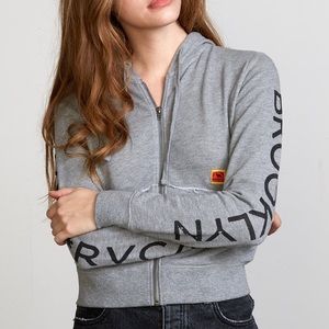 RVCA Smith Street Wicks gray hoodie L